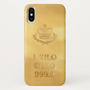 Coque iPhone X Copie de barre de lingot d'or