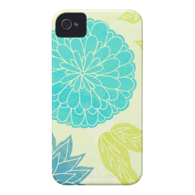 Coques Case-Mate iPhone Copie de fleur de chaux et d'Aqua (Dos)