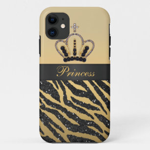 Case-Mate iPhone Case Copie de zèbre de parties scintillantes de Faux et