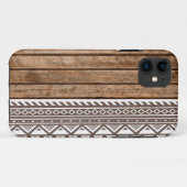 Coques Case-Mate iPhone Copie en bois aztèque de panneau (Dos (Horizontal))