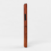 Coques Case-Mate iPhone Copie en bois d'acajou de monogramme (Dos/Droite)