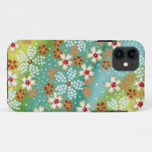 Coques Case-Mate iPhone Copie japonaise d'origami de fleurs de vert (Dos (Horizontal))