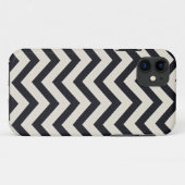 Coques Case-Mate iPhone Copie noire et blanche de chevron (Dos (Horizontal))
