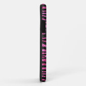 Coques Case-Mate iPhone Copie rose et noire de zèbre bling (parties (Dos/Droite)