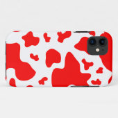Coques Case-Mate iPhone Copie rouge/blanche renversante de vache - cas de (Dos (Horizontal))