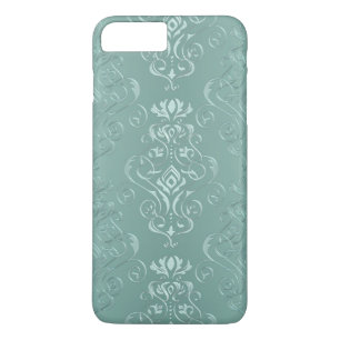 Case-Mate iPhone Case Copie vintage de damassé d'Aqua de glace