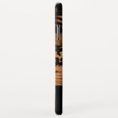 Coques Case-Mate iPhone Coppe de script en or noir monogramme (Dos/Droite)