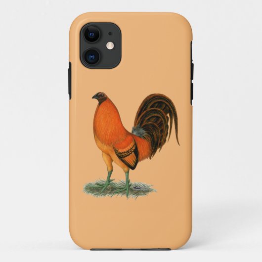 Coques Case-Mate iPhone Coq de combat Ginger Rouge (Dos)
