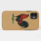 Coques Case-Mate iPhone Coq Rouge Noir BB Américain (Dos (Horizontal))