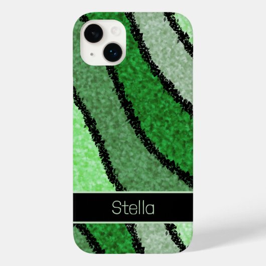 Coques Case-Mate iPhone Coque-coque iphone abstrait vert (Verso)