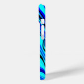 Coques Case-Mate iPhone Coque-coque iphone bleu abstrait (Verso / Gauche)