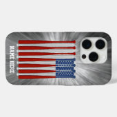 Coques Case-Mate iPhone Coque-coque iphone de baseball America (USA) (Verso (horizontal))