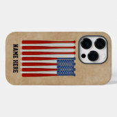 Coques Case-Mate iPhone Coque-coque iphone de baseball America (USA) (Verso (horizontal))