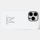 Coques Case-Mate iPhone Coque-coque iphone de brouillard léger Monogramme (Verso (horizontal))