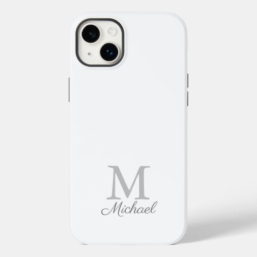 Coques Case-Mate iPhone Coque-coque iphone de brouillard léger Monogramme (Verso)