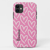 Coques Case-Mate iPhone Coque-coque iphone de coeur rose (Dos)