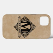 Coques Case-Mate iPhone Coque-coque iphone de conception de monogramme d'o (Verso (horizontal))