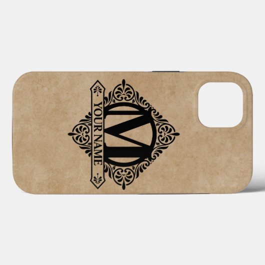 Coques Case-Mate iPhone Coque-coque iphone de conception de monogramme d'o (Verso (horizontal))
