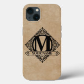 Coques Case-Mate iPhone Coque-coque iphone de conception de monogramme d'o (Verso)