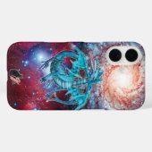 Coques Case-Mate iPhone Coque-coque iphone de dragon cosmique turquoise (Verso (horizontal))