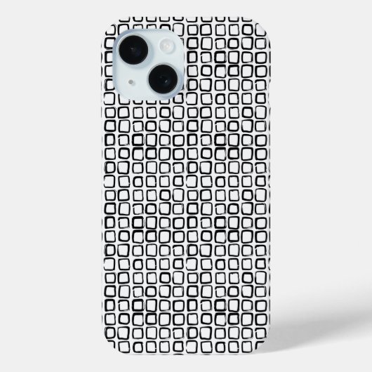 Coques Case-Mate iPhone Coque-coque iphone de grille Carré d'encre à main (Verso)