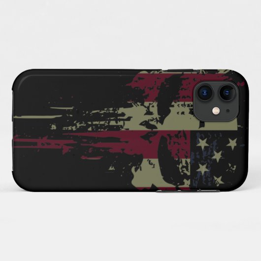 Coques Case-Mate iPhone Coque-coque iphone de Grunge America (Dos (Horizontal))