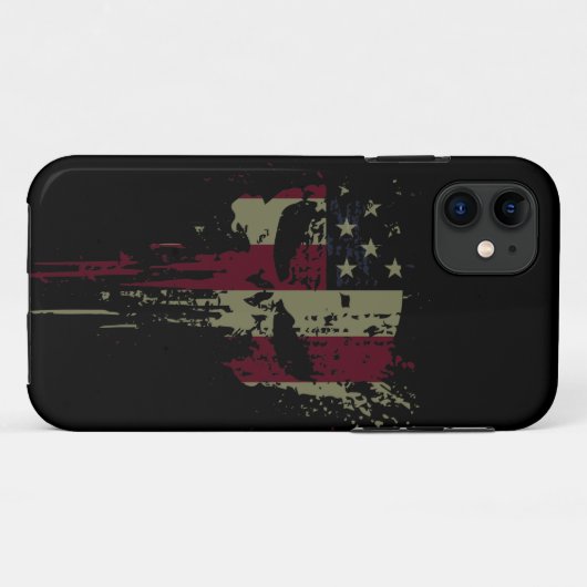 Coques Case-Mate iPhone Coque-coque iphone de Grunge America (Dos (Horizontal))