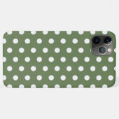 Coques Case-Mate iPhone Coque-coque iphone de la Polka verte d'olive (Dos (Horizontal))