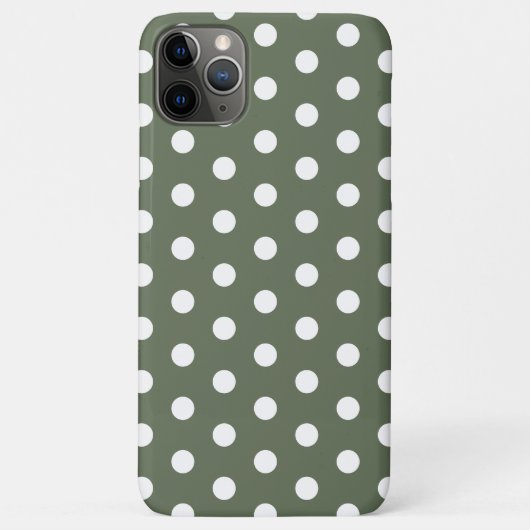 Coques Case-Mate iPhone Coque-coque iphone de la Polka verte d'olive (Dos)