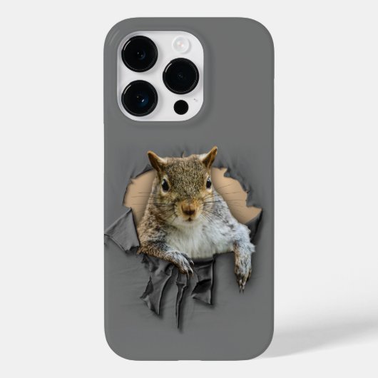 Coques Case-Mate iPhone Coque-coque iphone de l'écureuil-chemise arraché (Verso)