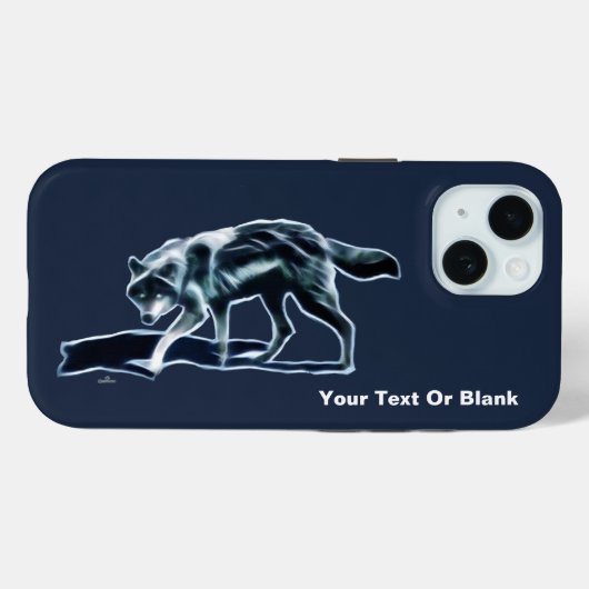 Coques Case-Mate iPhone Coque-coque iphone de loup foncé (Verso (horizontal))