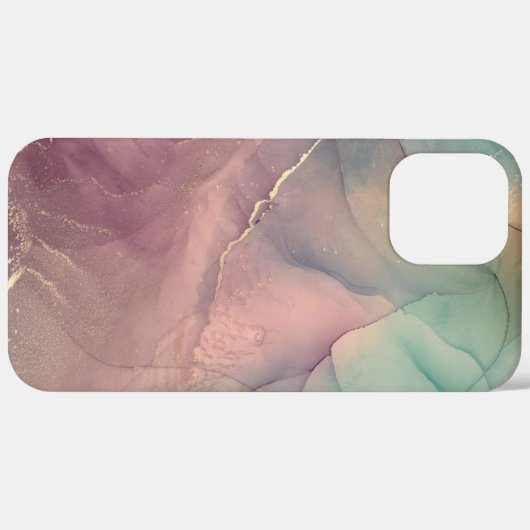 Coques Case-Mate iPhone Coque-coque iphone de marbre rose et vert (Retour (horizontal))