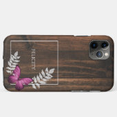 Coques Case-Mate iPhone Coque-coque iphone de papillon rose rustique (Dos (Horizontal))