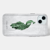 Coques Case-Mate iPhone Coque-coque iphone de Peacock Élégant Vert (Verso (horizontal))