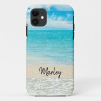 Coque-coque iphone de plage personnalisé