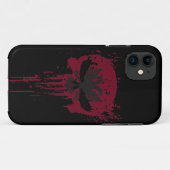 Coques Case-Mate iPhone Coque-coque iphone du crâne Red Grunge (Dos (Horizontal))