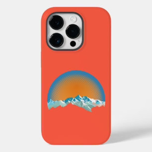 Coque Pour iPhone 14 Pro Coque-coque iphone du pic de neige vintage-Mate