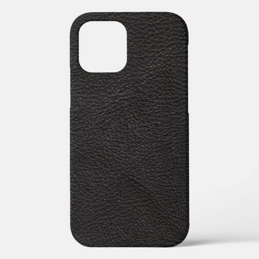 Coques Case-Mate iPhone Coque-coque iphone en cuir noir texturé (Verso)