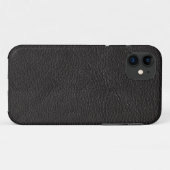 Coques Case-Mate iPhone Coque-coque iphone en cuir noir texturé (Dos (Horizontal))