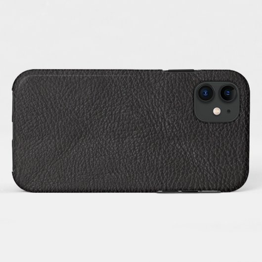 Coques Case-Mate iPhone Coque-coque iphone en cuir noir texturé (Dos (Horizontal))