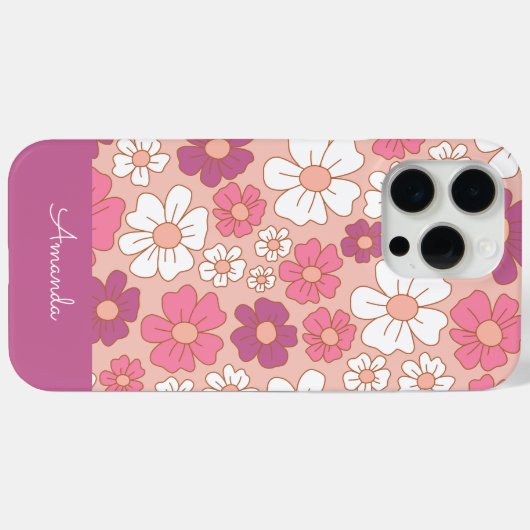 Coques Case-Mate iPhone Coque-coque iphone floral blanc (Verso (horizontal))