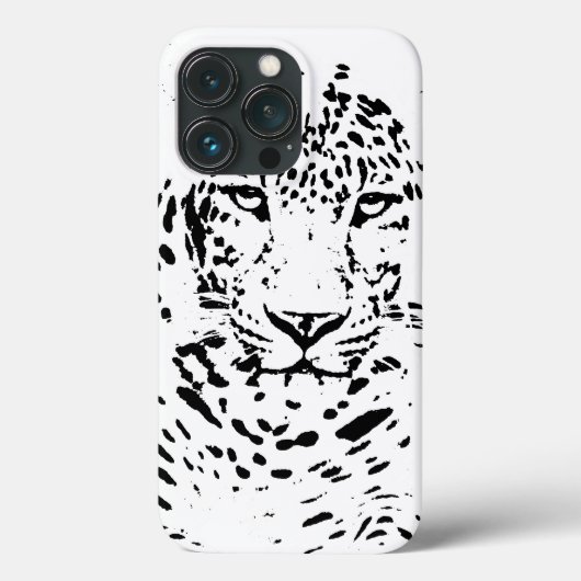 Coques Case-Mate iPhone Coque-coque iphone Léopard noir et blanc (Verso)