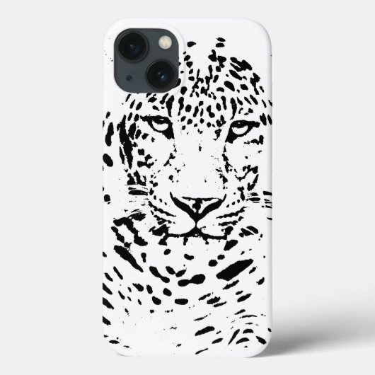 Coques Case-Mate iPhone Coque-coque iphone Léopard noir et blanc (Verso)