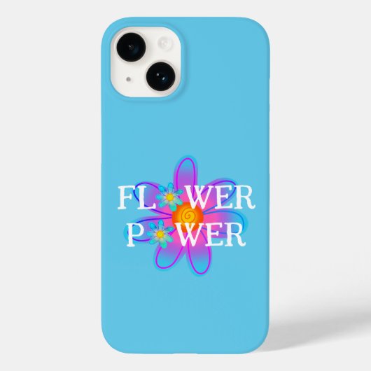 Coques Case-Mate iPhone Coque-coque iphone--Mate bleu fleur (Verso)