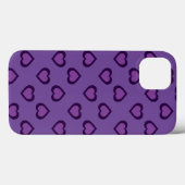 Coques Case-Mate iPhone Coque-coque iphone Mate de coeur violet (Verso (horizontal))