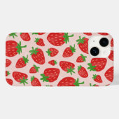 Coques Case-Mate iPhone Coque-coque iphone Mate de fraises d'aquarelle (Verso (horizontal))