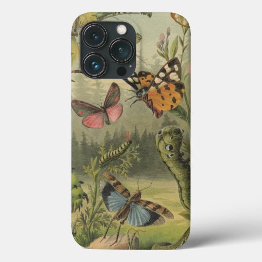 Coques Case-Mate iPhone Coque-coque iphone -Mate d'insectes botaniques vin (Verso)