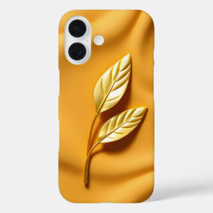 Coques iPhone 16 Coque-coque iphone minimaliste de feuille d'or