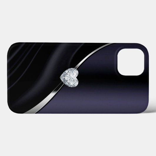 Coques Case-Mate iPhone Coque-coque iphone noir bleu diamant (Verso (horizontal))