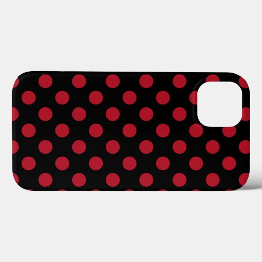 Coques Case-Mate iPhone Coque-coque iphone pois rouge et noir (Verso (horizontal))